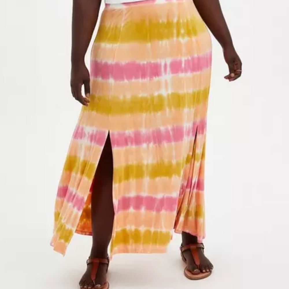 Torrid Maxi Jersey Side Slit Skirt size 1X